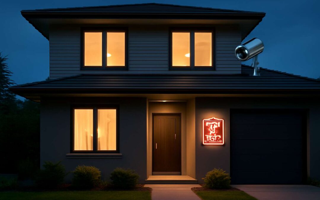 Protect what matters: house with security alarm keeps your home safe.