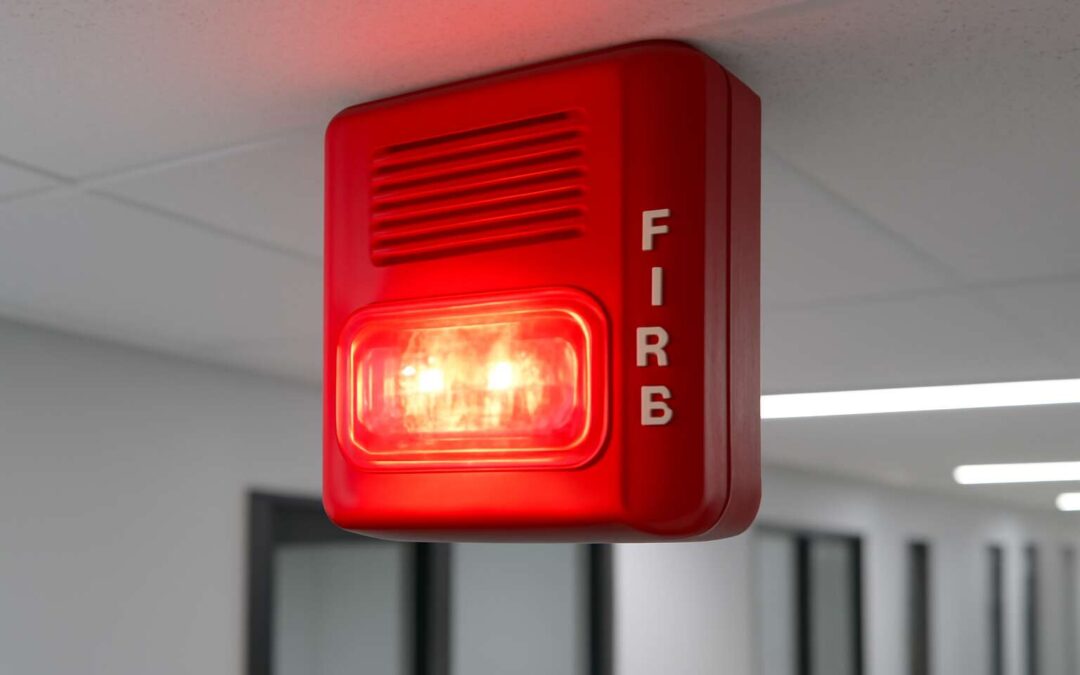 Bright and urgent: fire alarm with flashing light protects everyone in emergencies